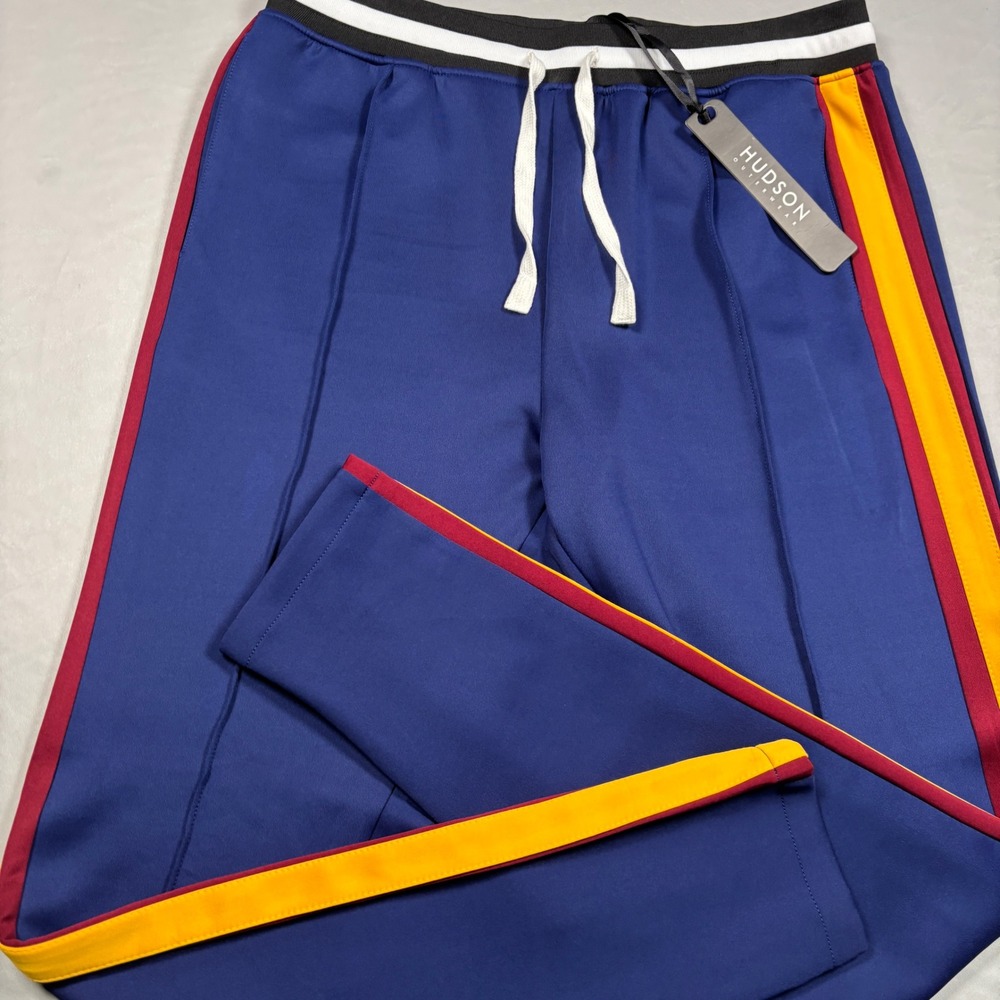 NWT Hudson Outerwear Track Pants Men XXL Navy Blue Side Stripe H4052428-NVY